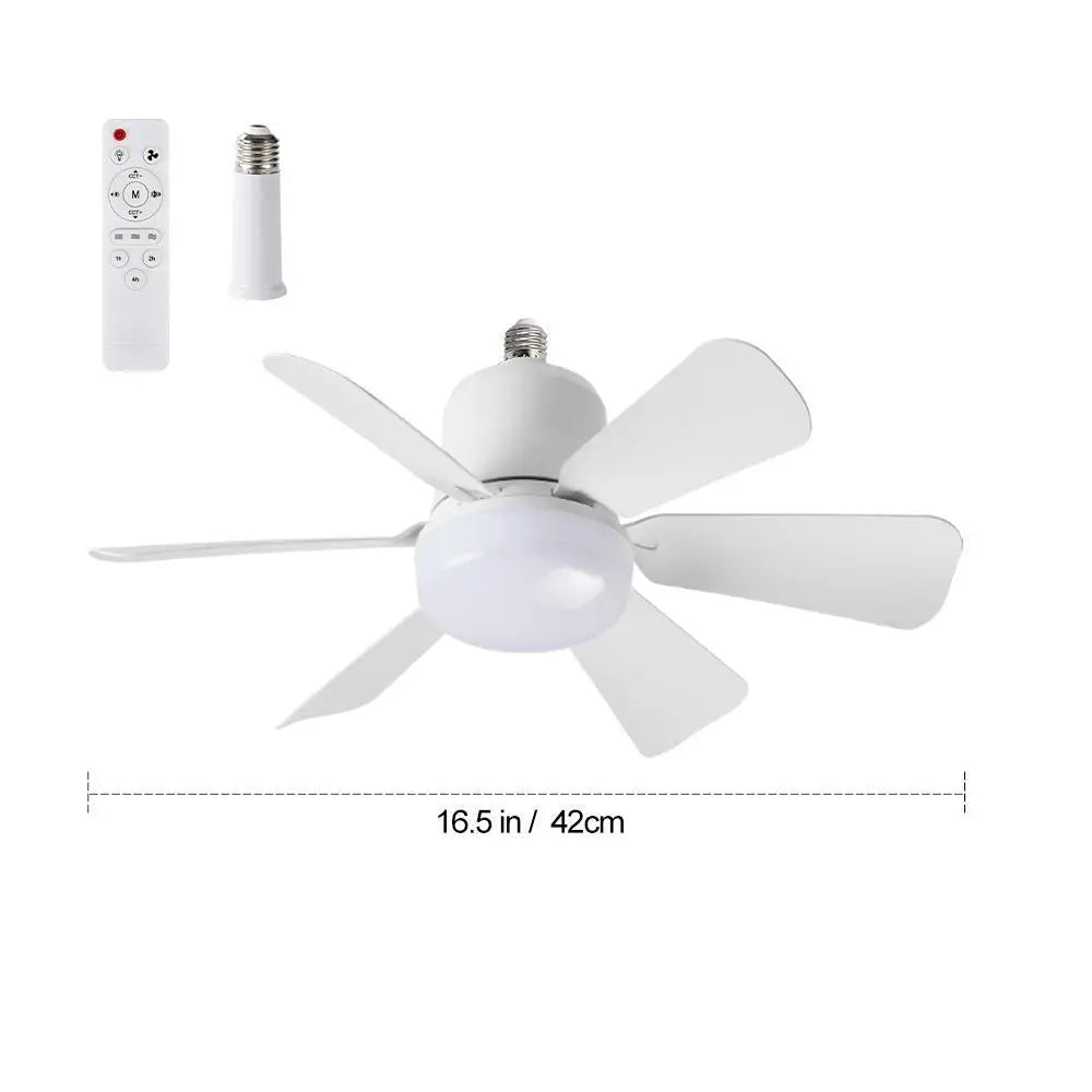 Modern Ceiling Fan with Light, 6-Blade Low Profile Fan Light, Can Adjust 3 Speeds, Can Set Timer, Easy to Install, Black and White Options for Bedroom Kitchen Dimmable