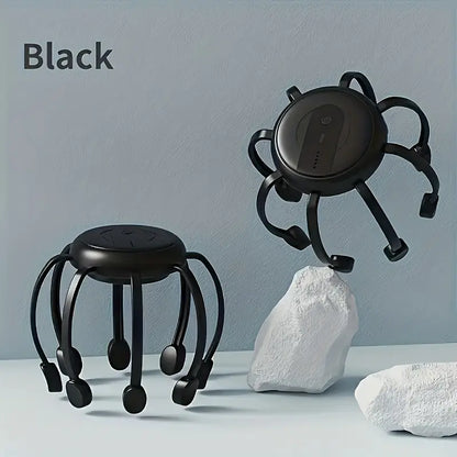 8-Finger Head Massager - 5 Modes/Usb Charging, Home and Travel Essential, to Relax the Whole Body and Suitable for Long Hours of Tense Work.