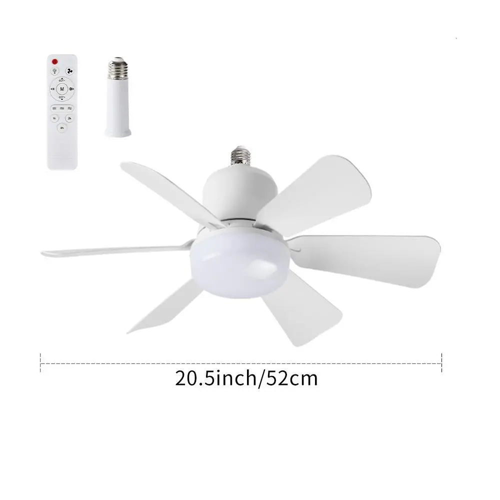 Modern Ceiling Fan with Light, 6-Blade Low Profile Fan Light, Can Adjust 3 Speeds, Can Set Timer, Easy to Install, Black and White Options for Bedroom Kitchen Dimmable