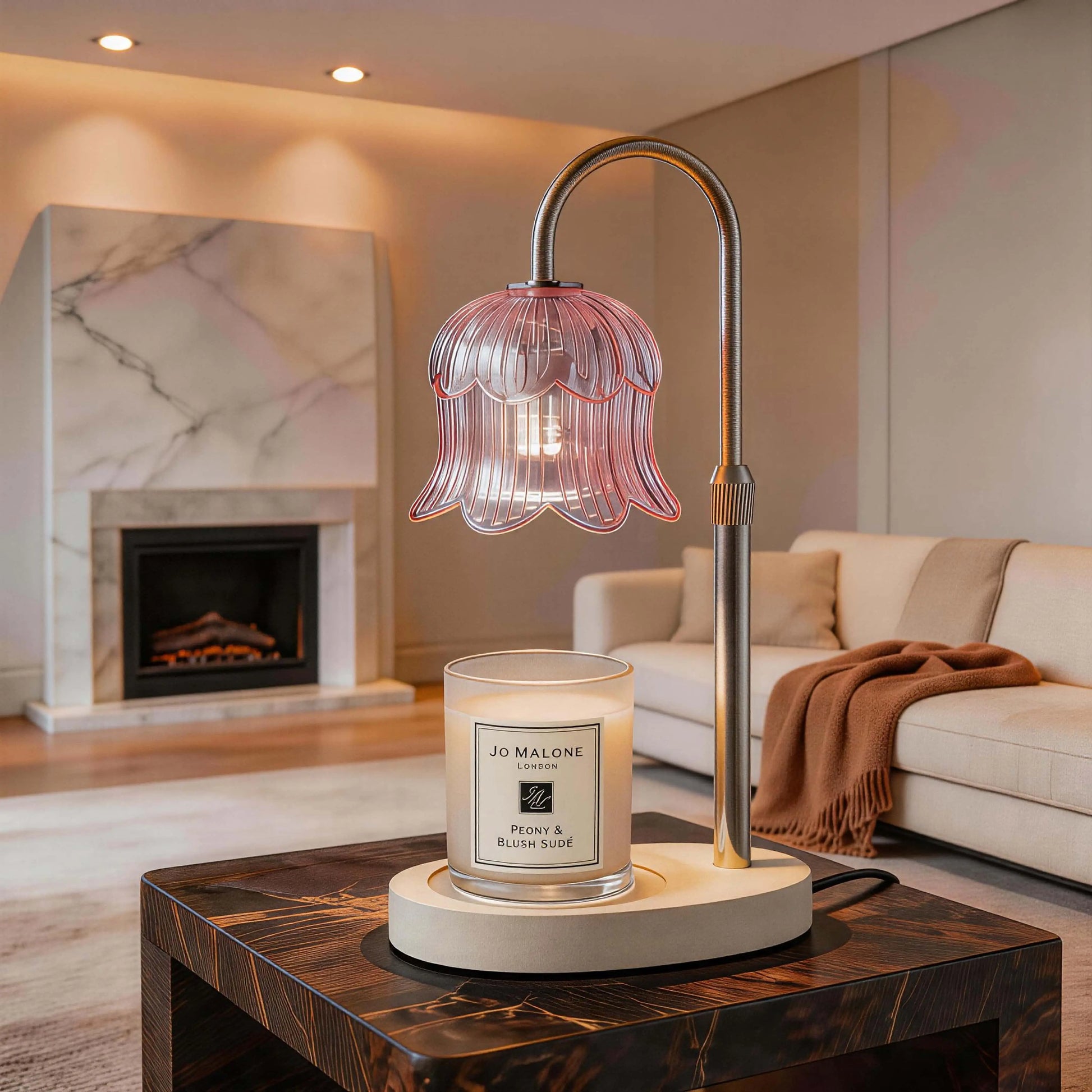 Flower-Shaped Candle Warm Light Strip with Timer Function: Aromatherapy Candle Heating Light, Unique Glass Lamp, Adjustable Height, Suitable for Home Bedroom Decor; Birthday Gift, Gifts for Her and Him, Tiktok Store Spring/Summer Celebrations