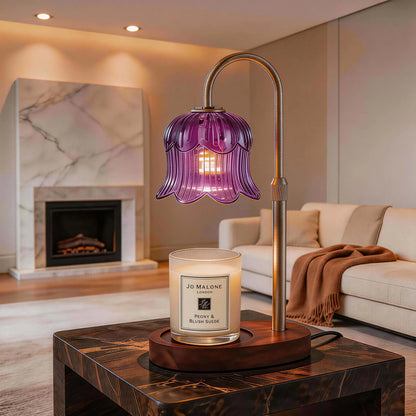 Flower-Shaped Candle Warm Light Strip with Timer Function: Aromatherapy Candle Heating Light, Unique Glass Lamp, Adjustable Height, Suitable for Home Bedroom Decor; Birthday Gift, Gifts for Her and Him, Tiktok Store Spring/Summer Celebrations
