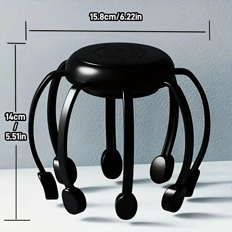 8-Finger Head Massager - 5 Modes/Usb Charging, Home and Travel Essential, to Relax the Whole Body and Suitable for Long Hours of Tense Work.