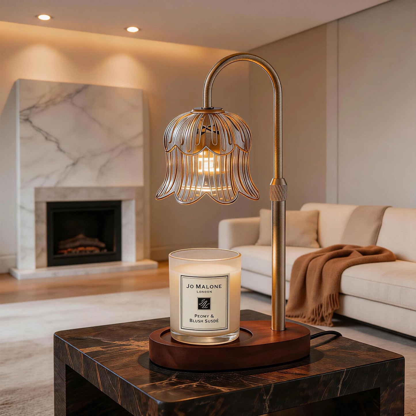 Flower-Shaped Candle Warm Light Strip with Timer Function: Aromatherapy Candle Heating Light, Unique Glass Lamp, Adjustable Height, Suitable for Home Bedroom Decor; Birthday Gift, Gifts for Her and Him, Tiktok Store Spring/Summer Celebrations