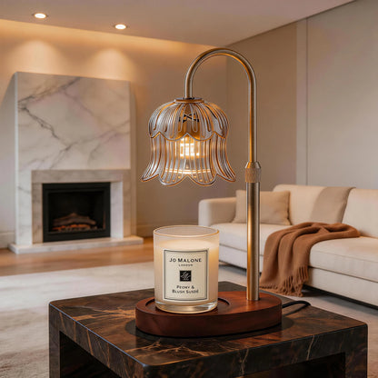 Flower-Shaped Candle Warm Light Strip with Timer Function: Aromatherapy Candle Heating Light, Unique Glass Lamp, Adjustable Height, Suitable for Home Bedroom Decor; Birthday Gift, Gifts for Her and Him, Tiktok Store Spring/Summer Celebrations
