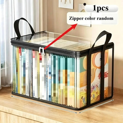 【 Free Shipping 】Large Clear Thick Plastic Storage Box with Hinged Lid, Heavy-Duty Durable High Capacity Organizer, Perfect for Home, Camping, Travel, Attic and Moving